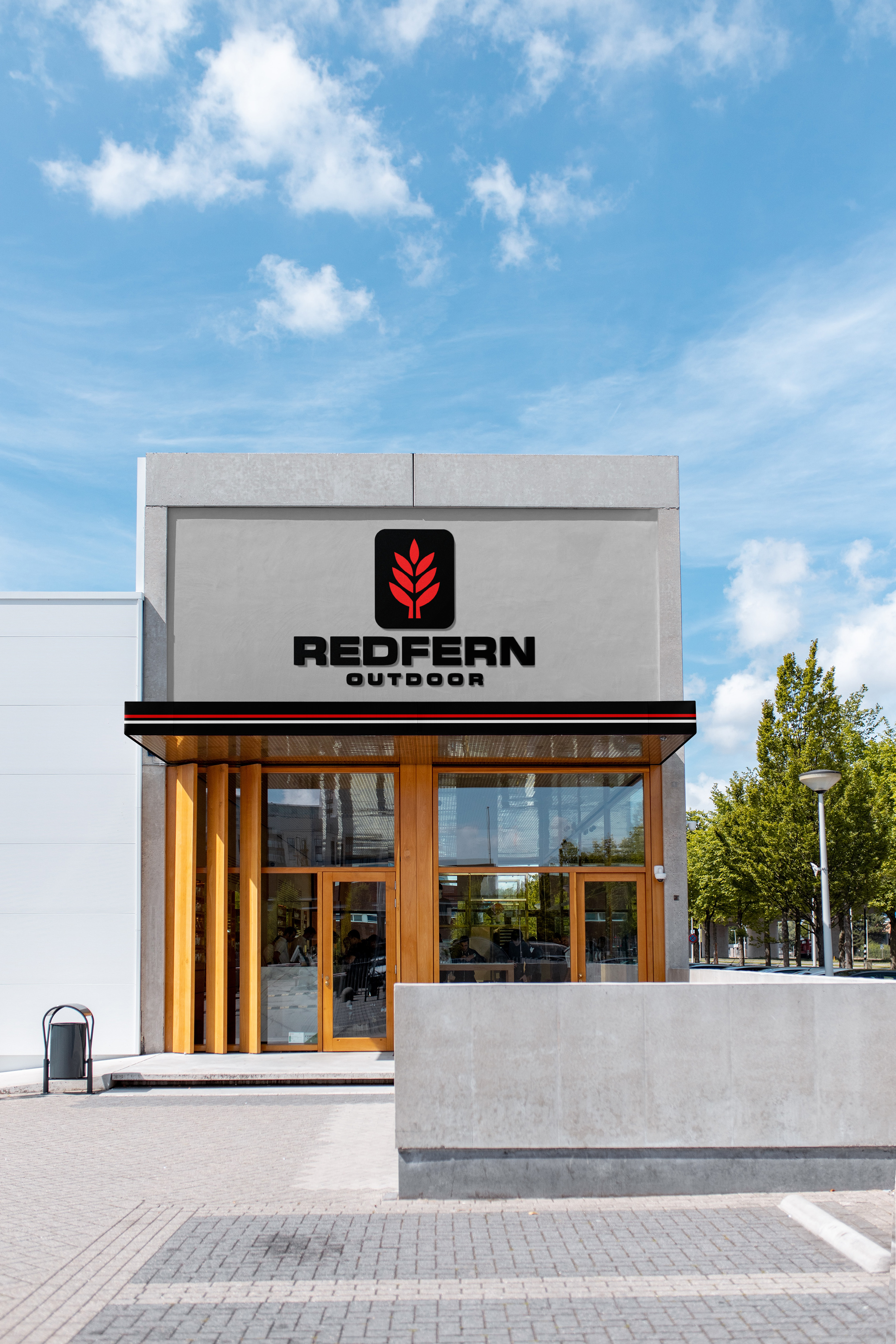 Storefront signage and brand presence mockup